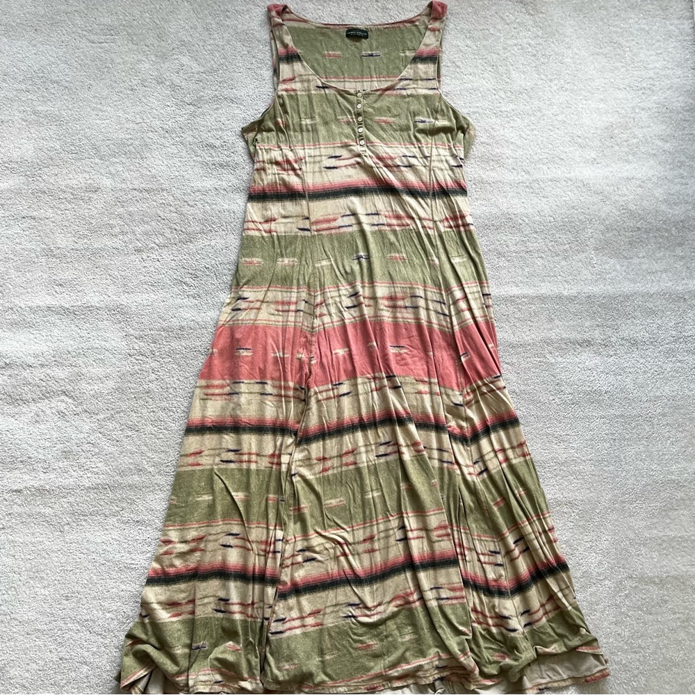 LAUREN RALPH LAUREN BOHO CHIC MAXI DRESS SOUTHWEST AZTEC YELLOWSTONE WESTERN - Picture 9 of 9
